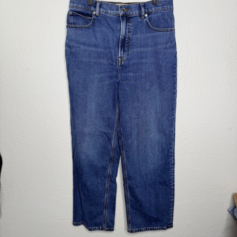 Everlane The Way-High Jean Blue High Rise Straight Leg Denim 30R Medium Wash